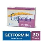 Getz Pharma Getformin Tablet, 2mg + 500mg, 30-Pack