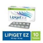 Getz Pharma Lipiget EZ Tablet, 20mg + 10mg, 10-Pack
